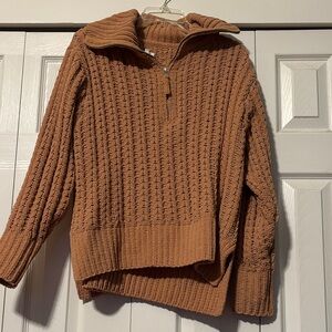 Aerie Warm Tan Cowl Neck Sweater
